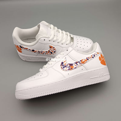 Nike Air Force 1 Purple Orange Splash Custom