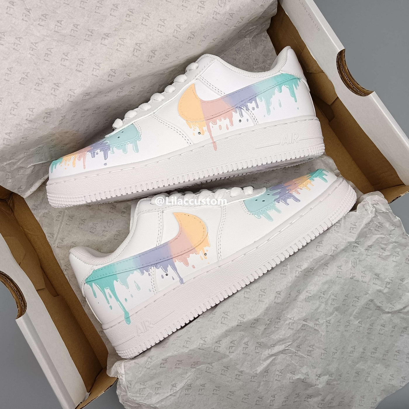 Nike Air Force 1 Ice Cream Multicolor Drip Custom