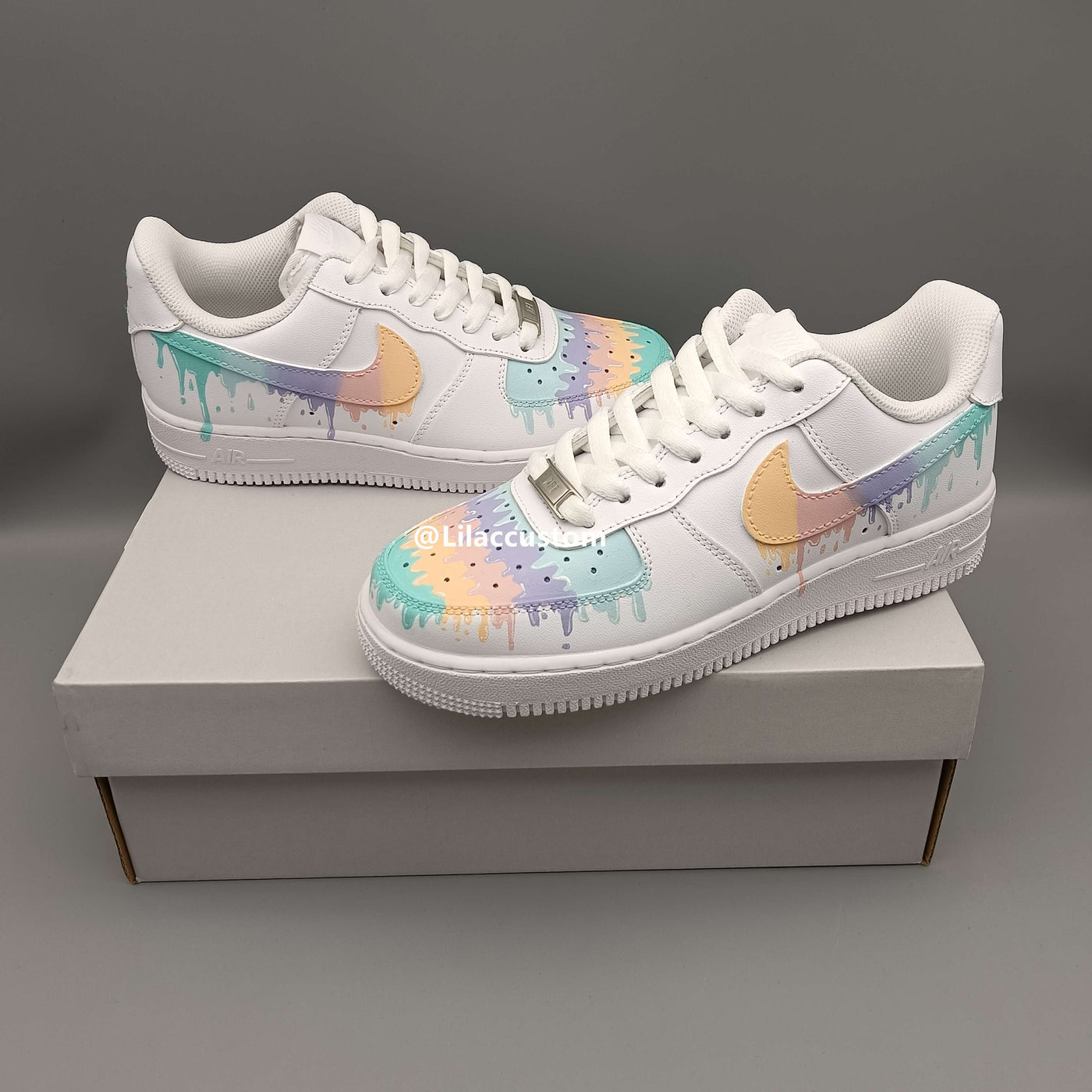 Nike Air Force 1 Ice Cream Multicolor Drip Custom