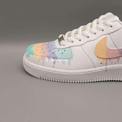 Nike Air Force 1 Ice Cream Multicolor Drip Custom