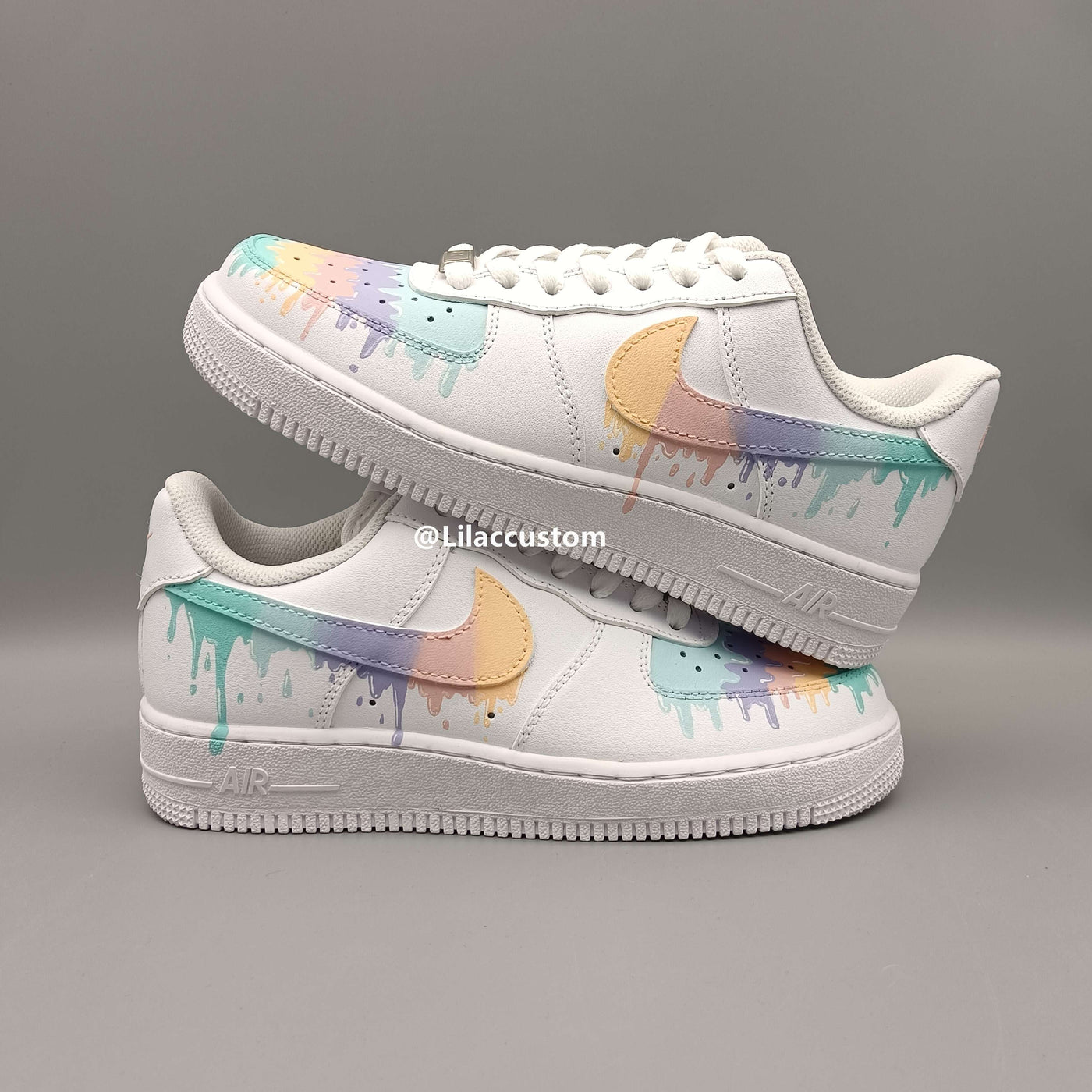 Nike Air Force 1 Ice Cream Multicolor Drip Custom