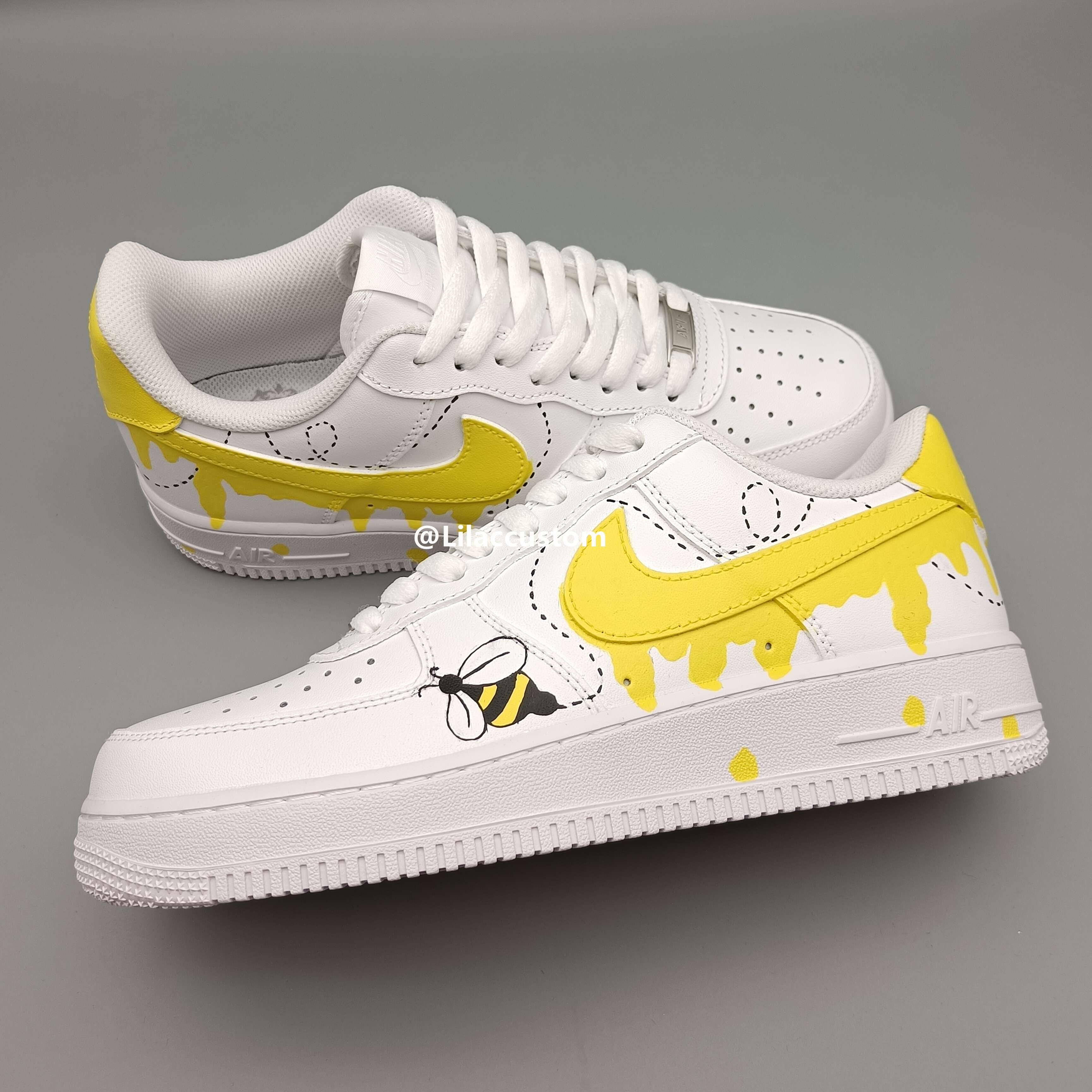 Nike Air Force 1 Yellow Bee Custom