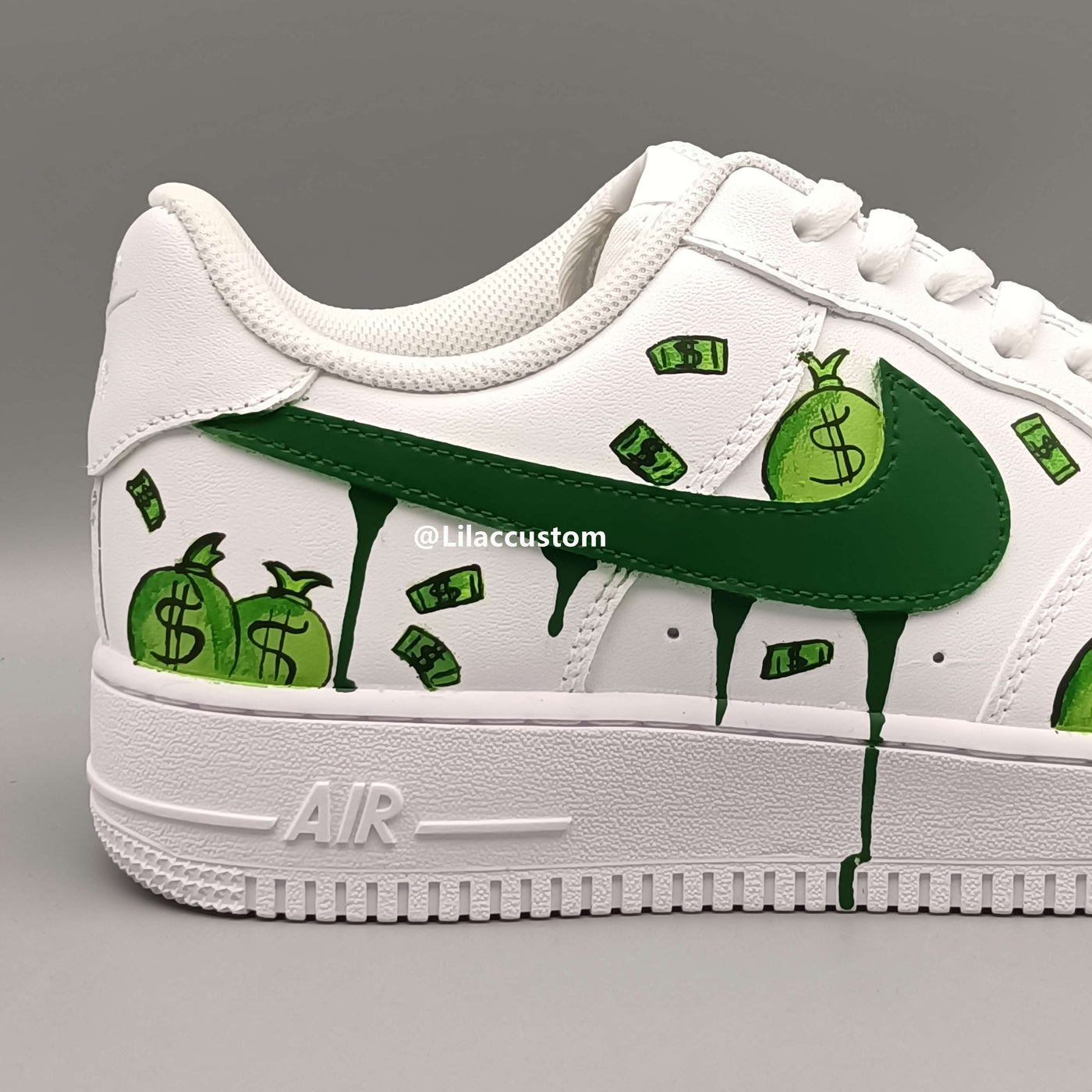 Nike Air Force 1 Dollar Green Custom