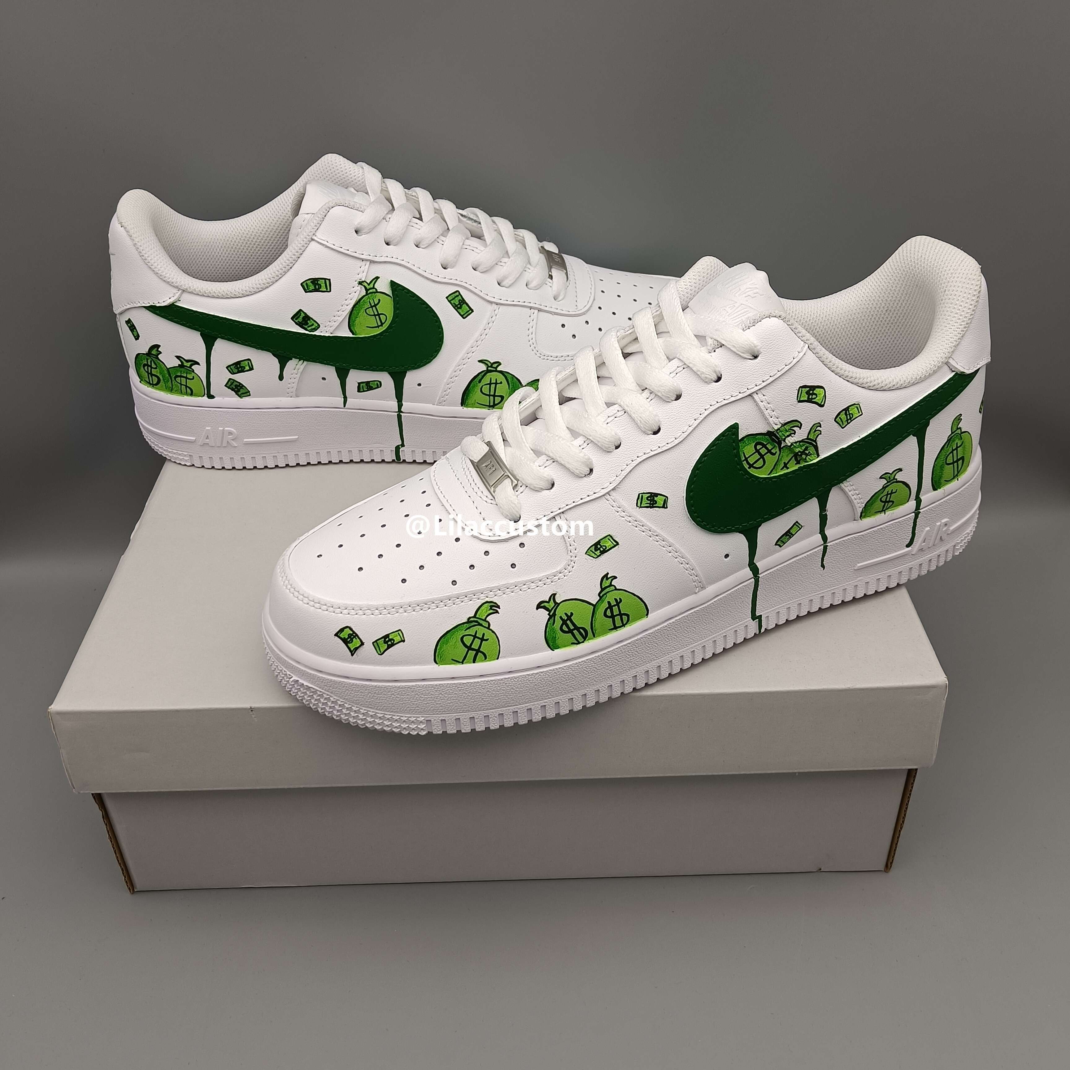 Nike Air Force 1 Dollar Green Custom
