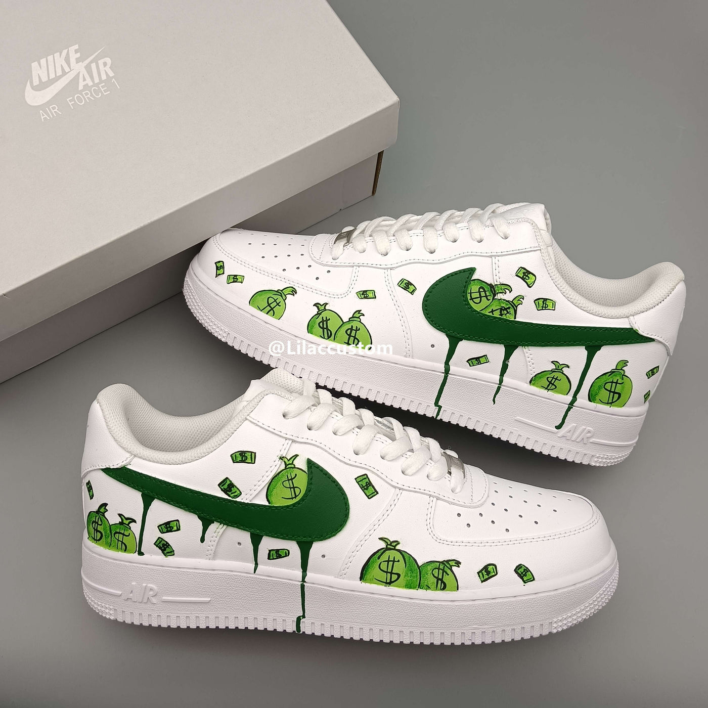 Nike Air Force 1 Dollar Green Custom