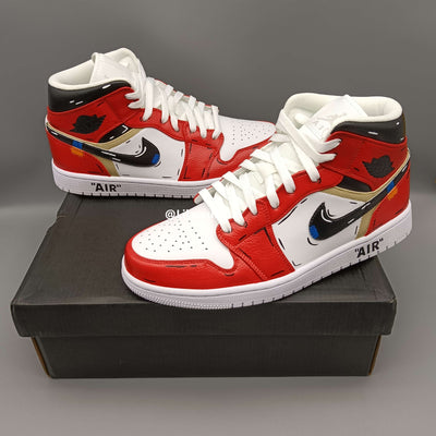 Nike Air Jordan 1 Cartoon Red Black Custom