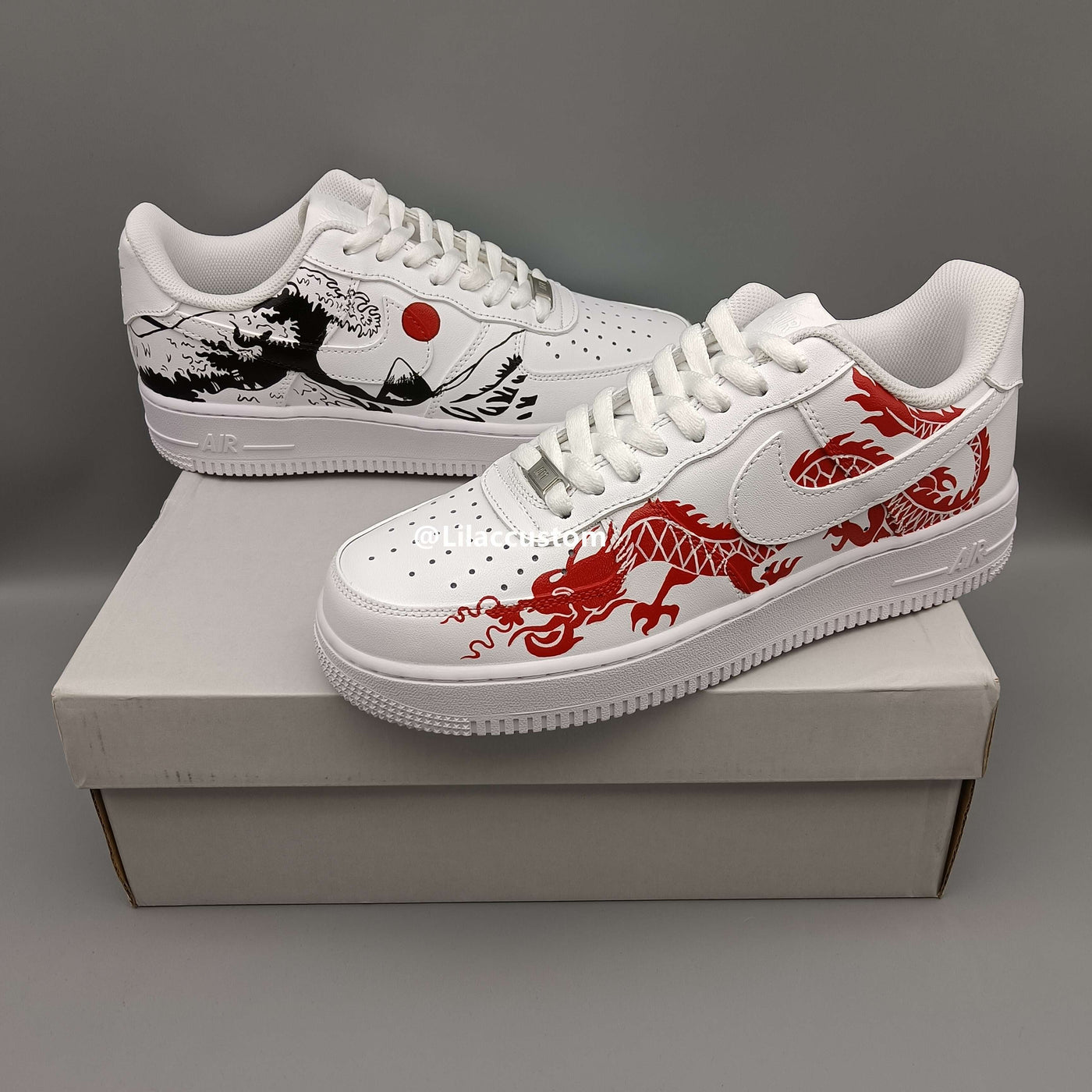 Nike Air Force 1 Waves And Dragons Custom