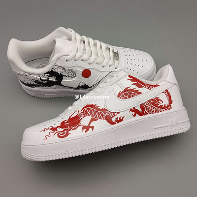 Nike Air Force 1 Waves And Dragons Custom