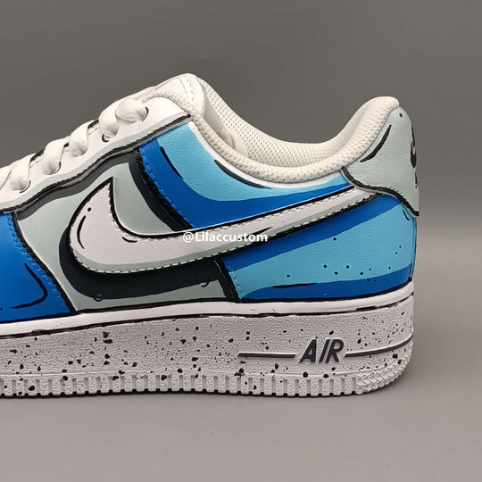 Nike Air Force 1 Cartoon Blue Custom