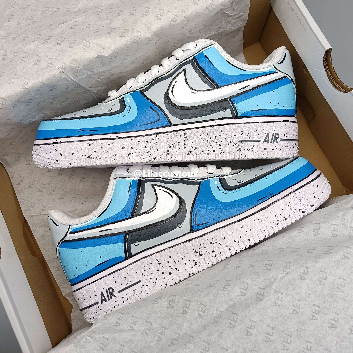 Nike Air Force 1 Cartoon Blue Custom