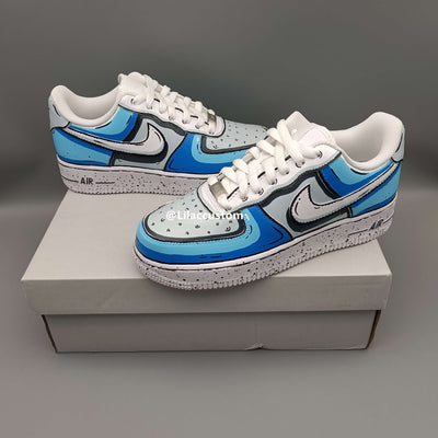 Nike Air Force 1 Cartoon Blue Custom