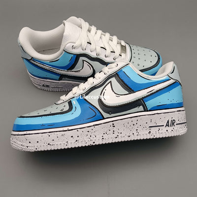 Nike Air Force 1 Cartoon Blue Custom