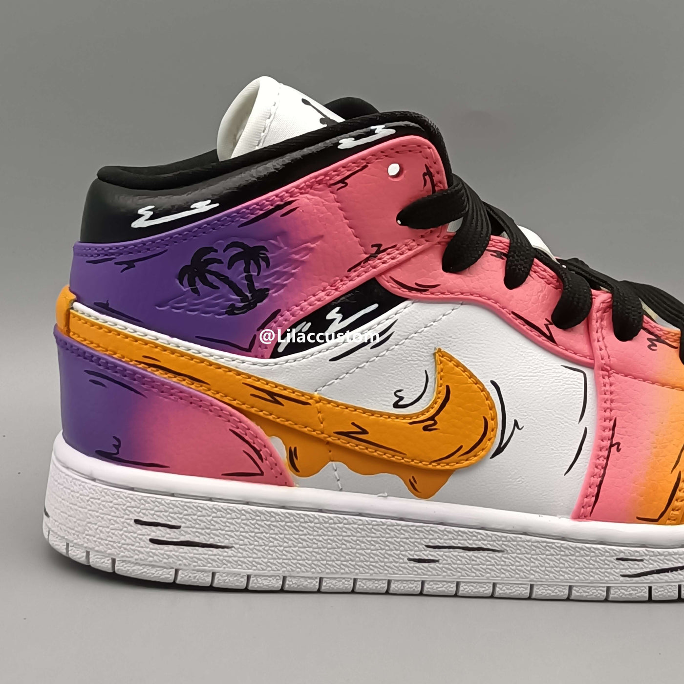 Nike Air Jordan 1 Sunset Purple Pink Orange Custom