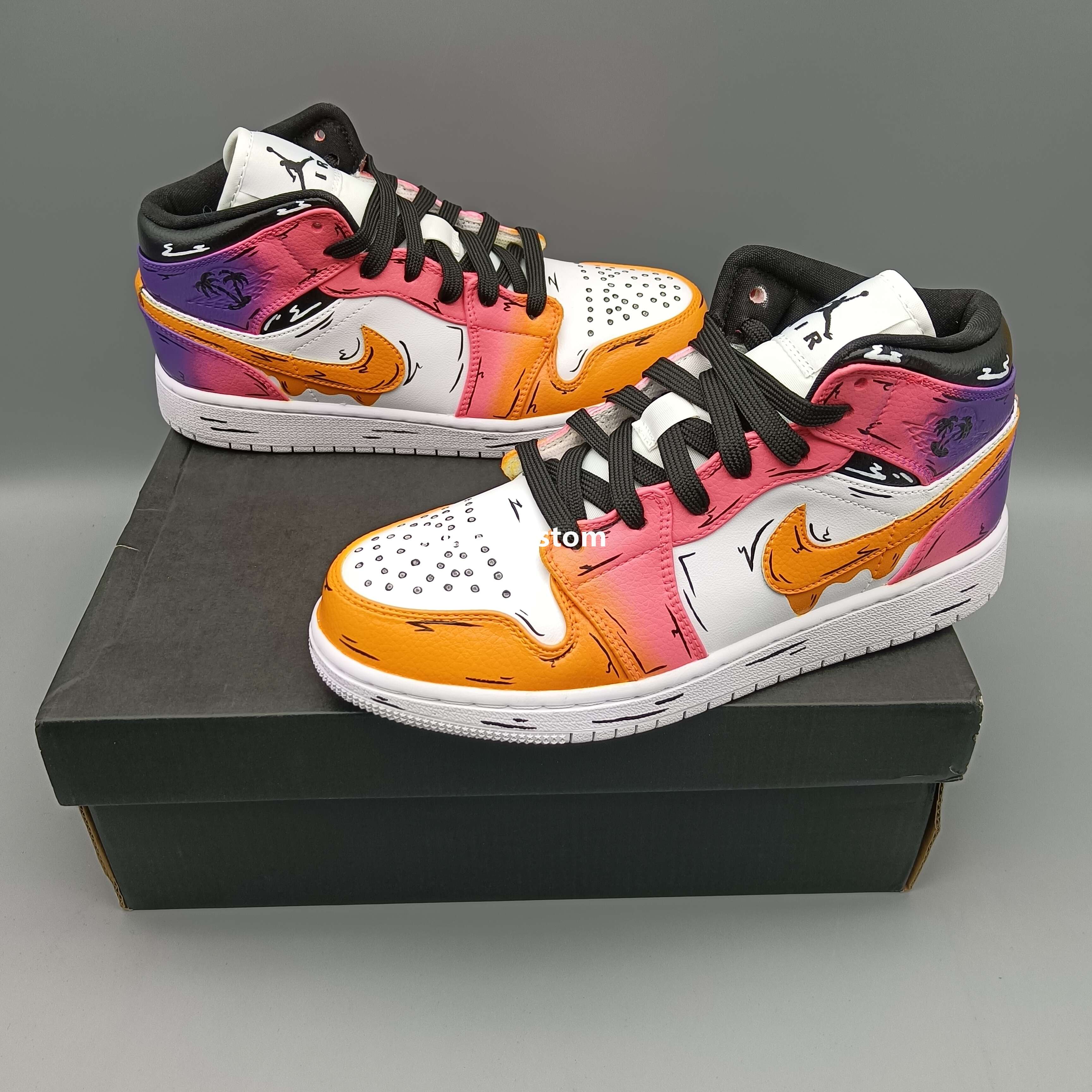 Nike Air Jordan 1 Sunset Purple Pink Orange Custom