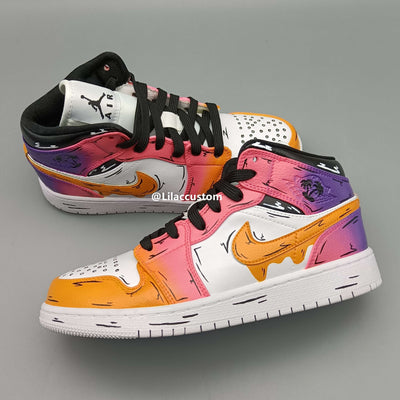 Nike Air Jordan 1 Sunset Purple Pink Orange Custom