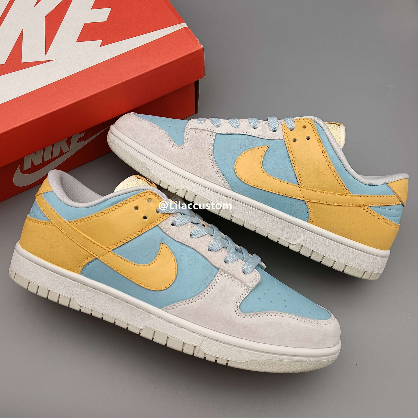 Nike Dunk Yellow Blue Gray Custom