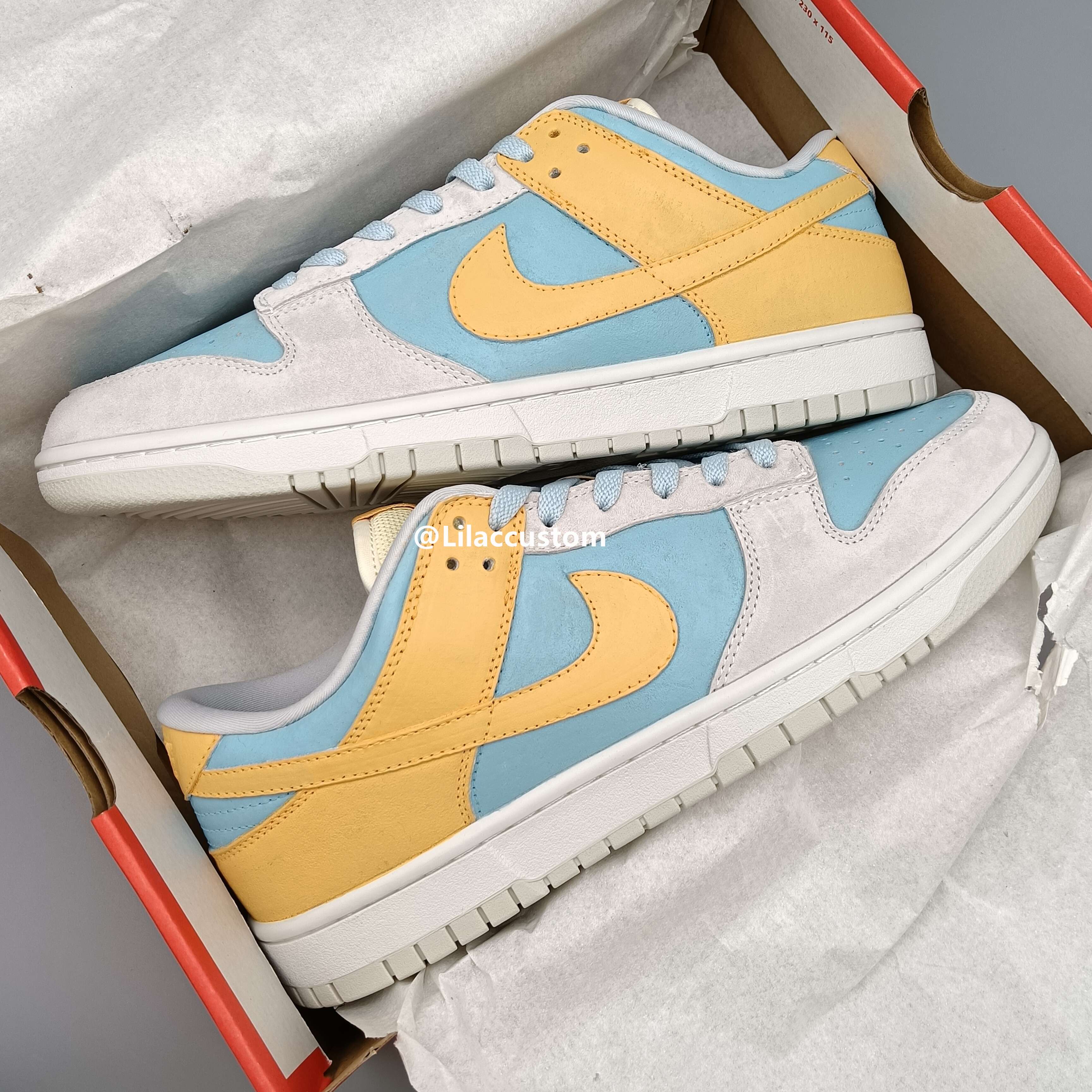 Nike Dunk Yellow Blue Gray Custom
