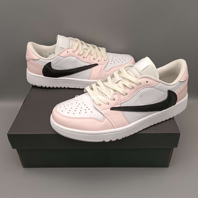 Nike Air Jordan 1 Low Pink Black Reversion Swoosh Custom