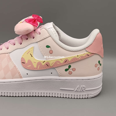 Nike Air Force 1 Pink Donut Cherry Custom