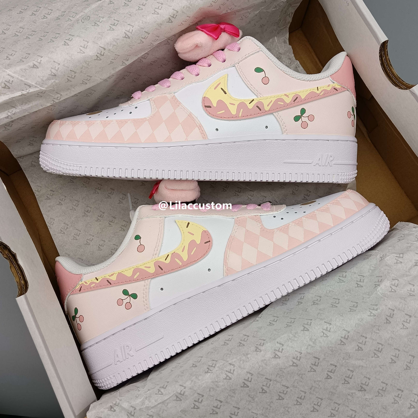 Nike Air Force 1 Pink Donut Cherry Custom