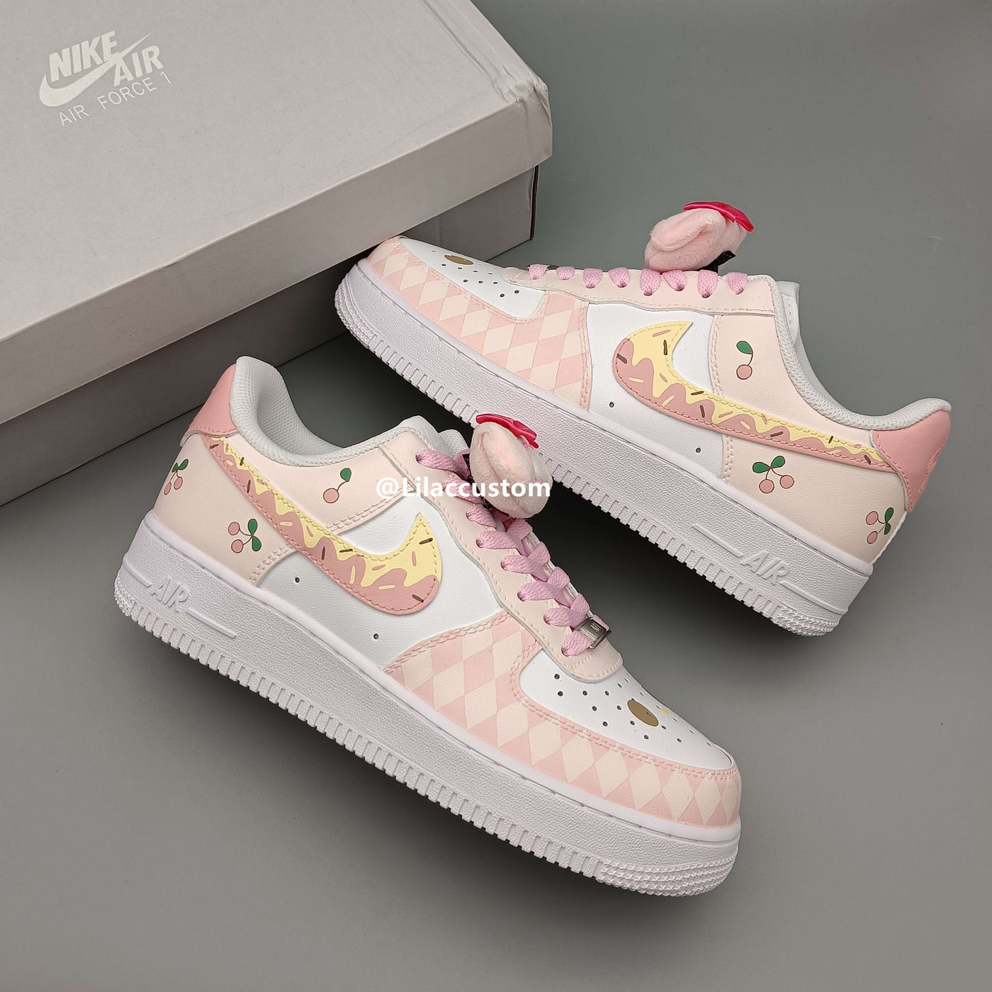 Nike Air Force 1 Pink Donut Cherry Custom