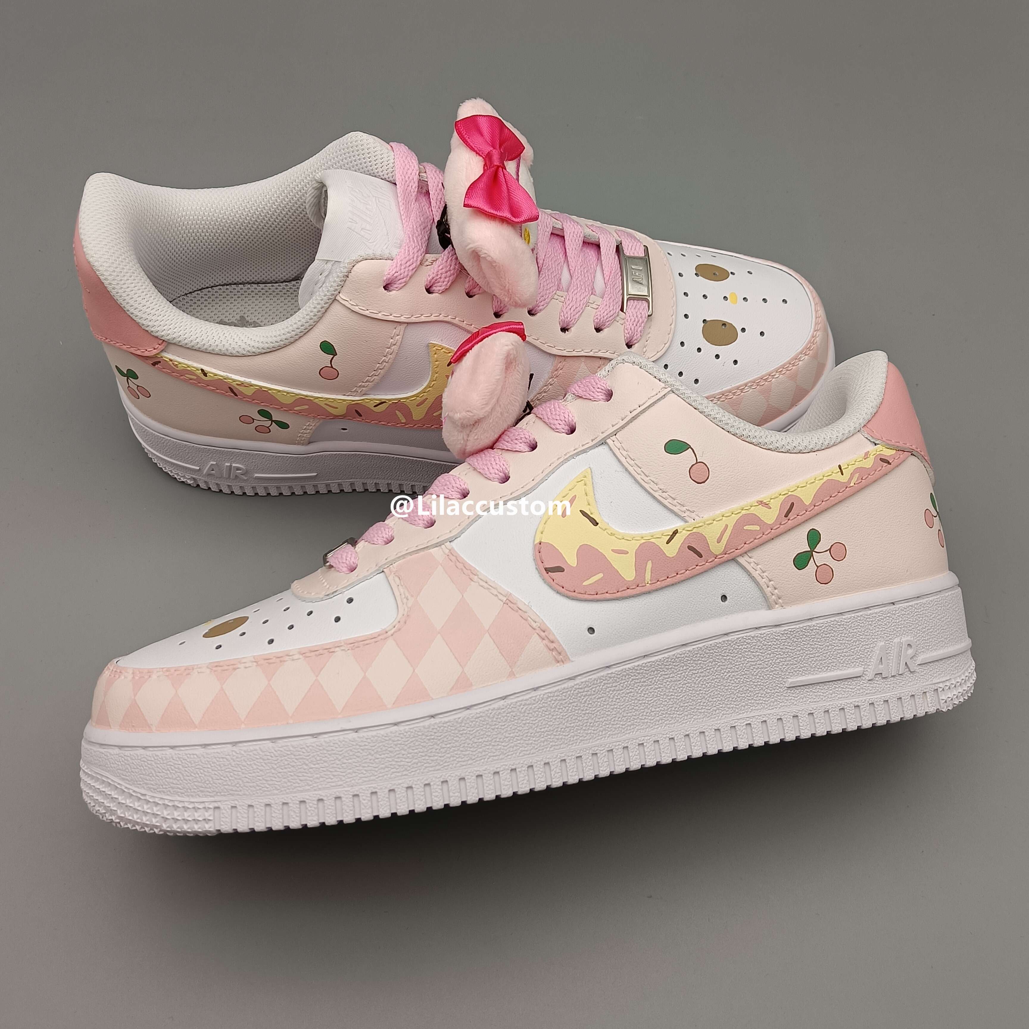 Nike Air Force 1 Pink Donut Cherry Custom