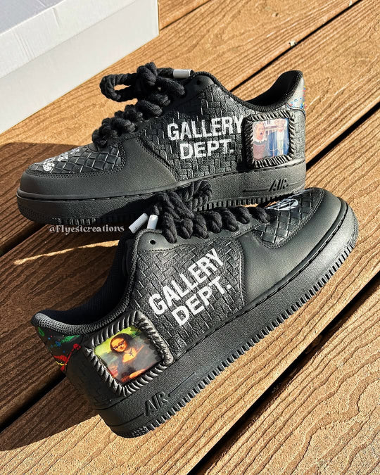 Hand Painted Custom Gallery Dept Black Air Force 1 Sneakers
