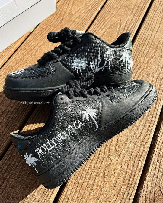Hand Painted Custom Gallery Dept Black Air Force 1 Sneakers