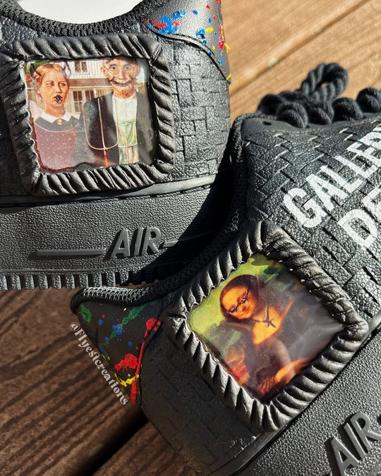 Hand Painted Custom Gallery Dept Black Air Force 1 Sneakers