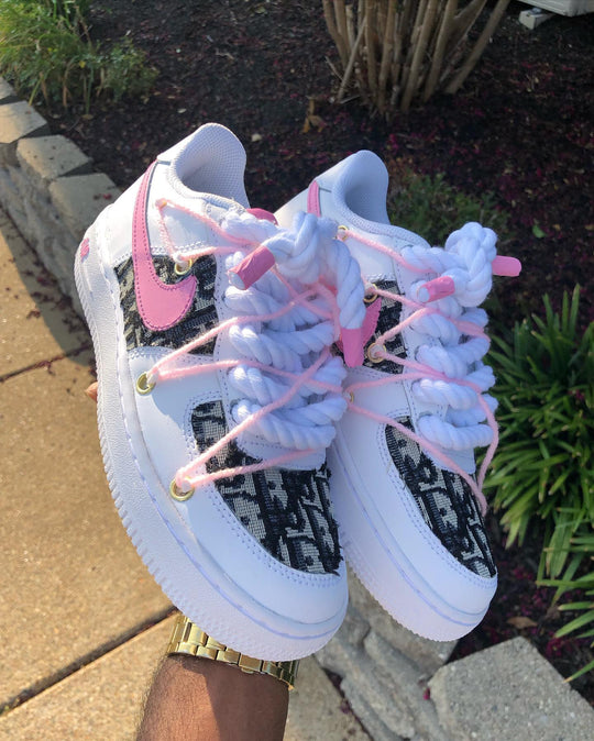 Hand Painted Pink Custom Air Force 1 Sneakers