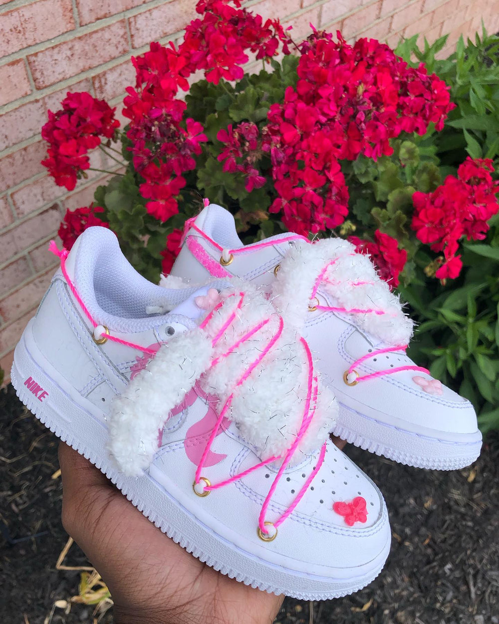 Hand Painted Pink Barbie Custom Air Force 1 Sneakers