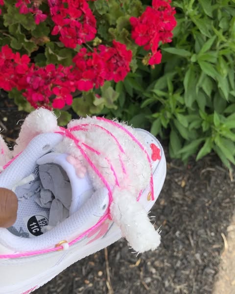 Hand Painted Pink Barbie Custom Air Force 1 Sneakers