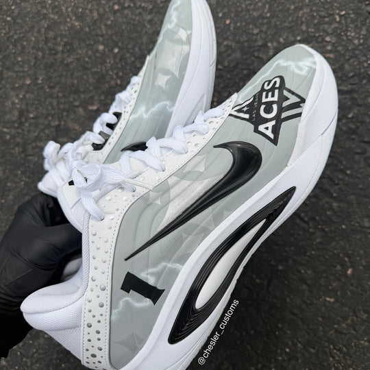 Hand Painted Las Vegas Aces Custom Basketball Sneakers