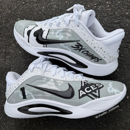 Hand Painted Las Vegas Aces Custom Basketball Sneakers