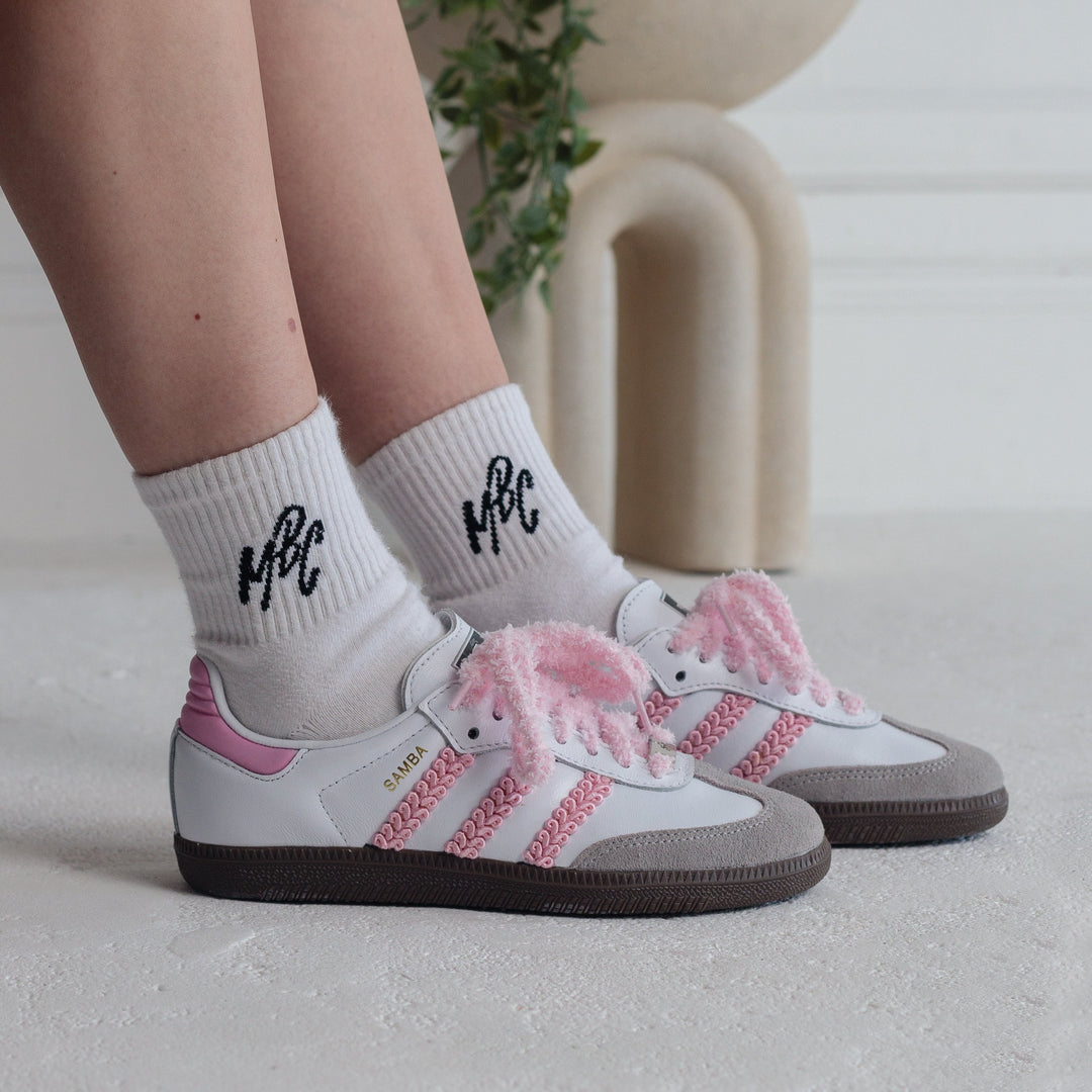 Custom Adidas Pink Gray White