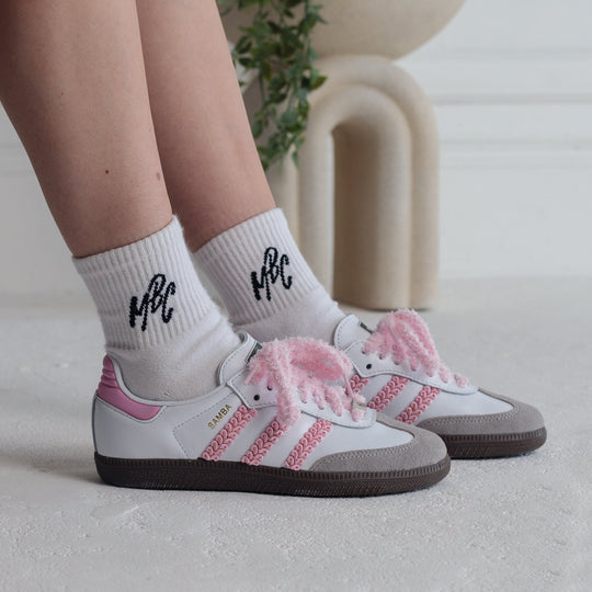 Custom Adidas Pink Gray White