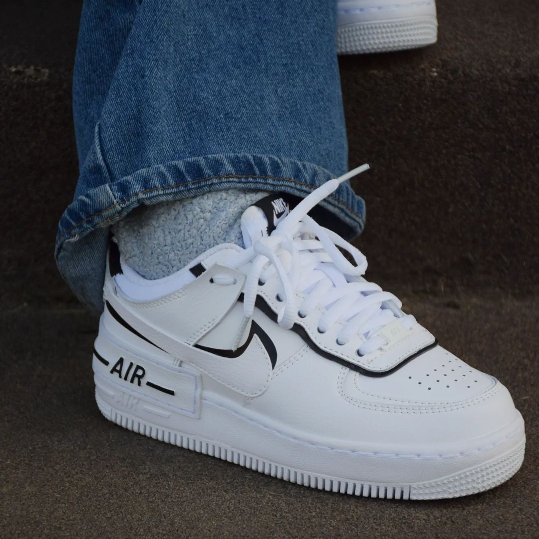 Custom Air Force 1 Shadow White Black