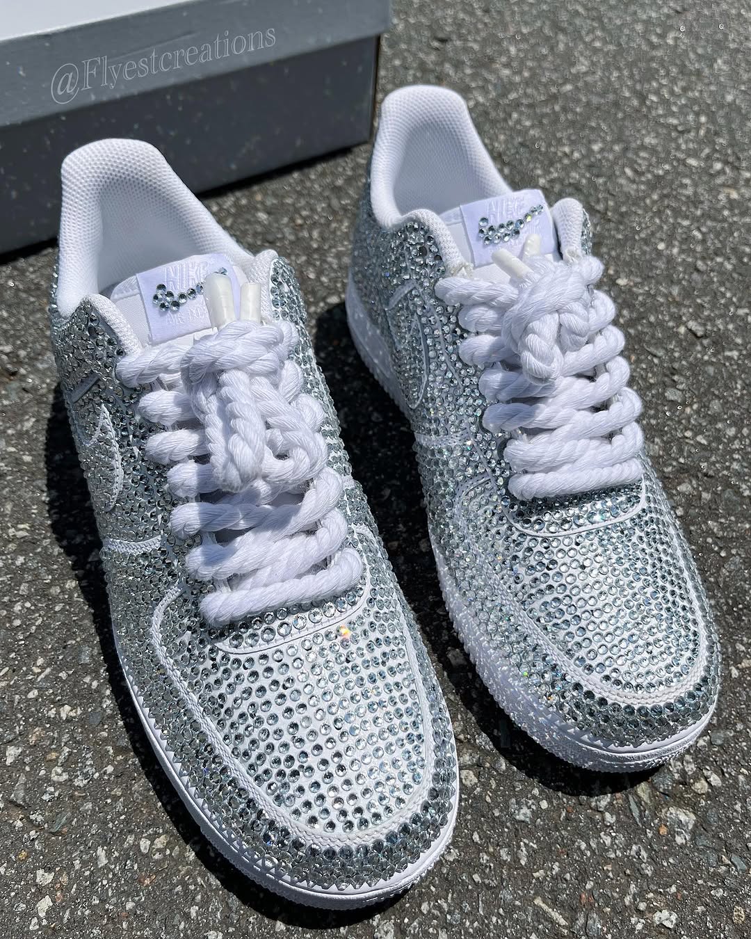 Sparkly Rhinestone Custom Air Force 1 Handmade Sneakers
