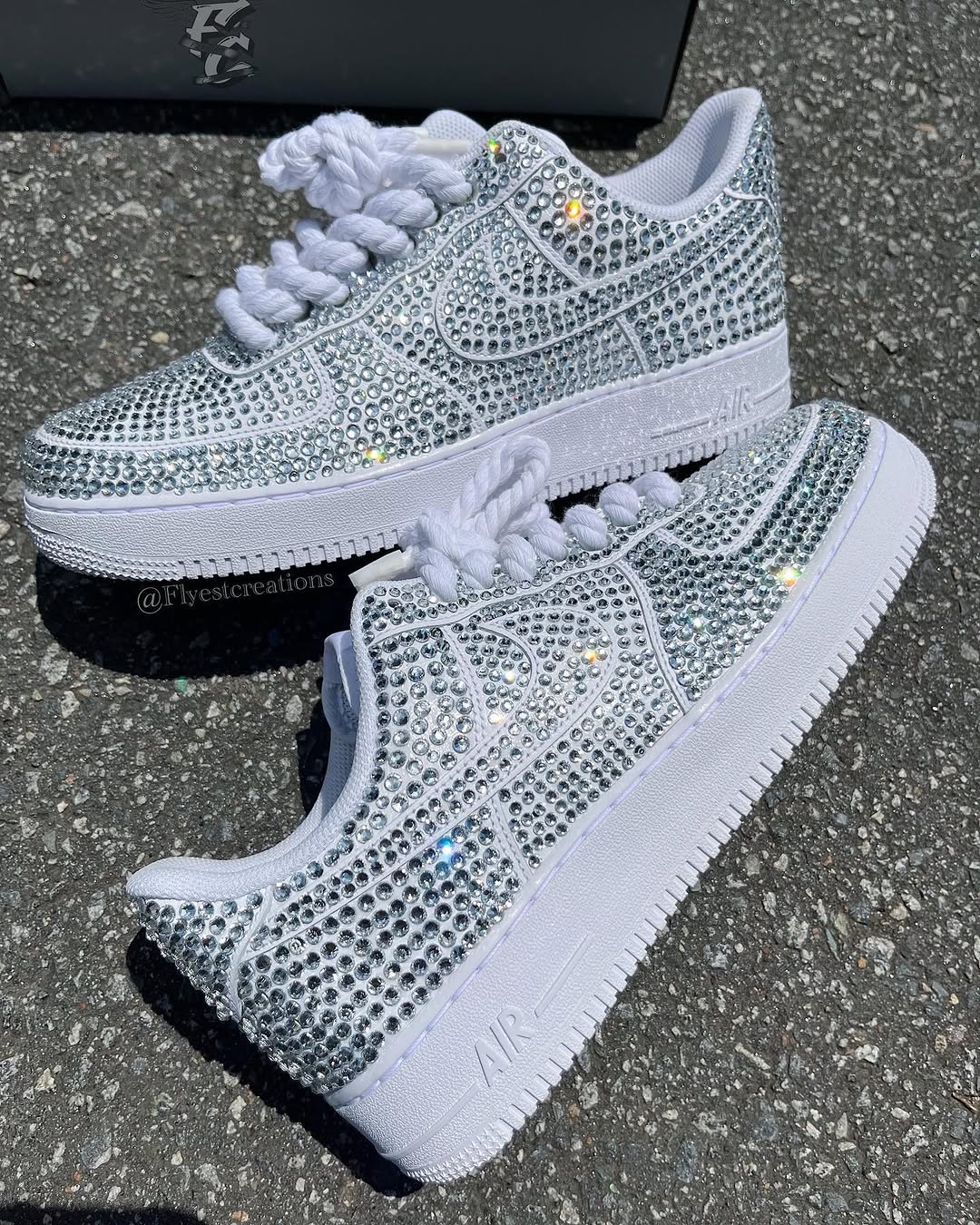 Sparkly Rhinestone Custom Air Force 1 Handmade Sneakers