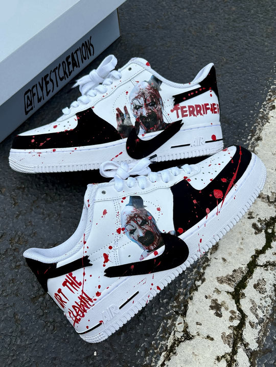 Hand Painted Terrifier Custom Air Force 1 Sneakers