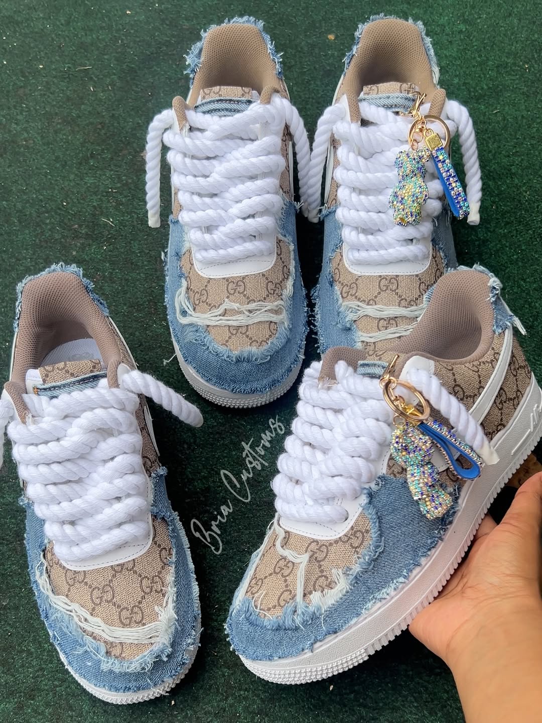 Handmade Custom Rope Lace Air Force 1 Sneakers