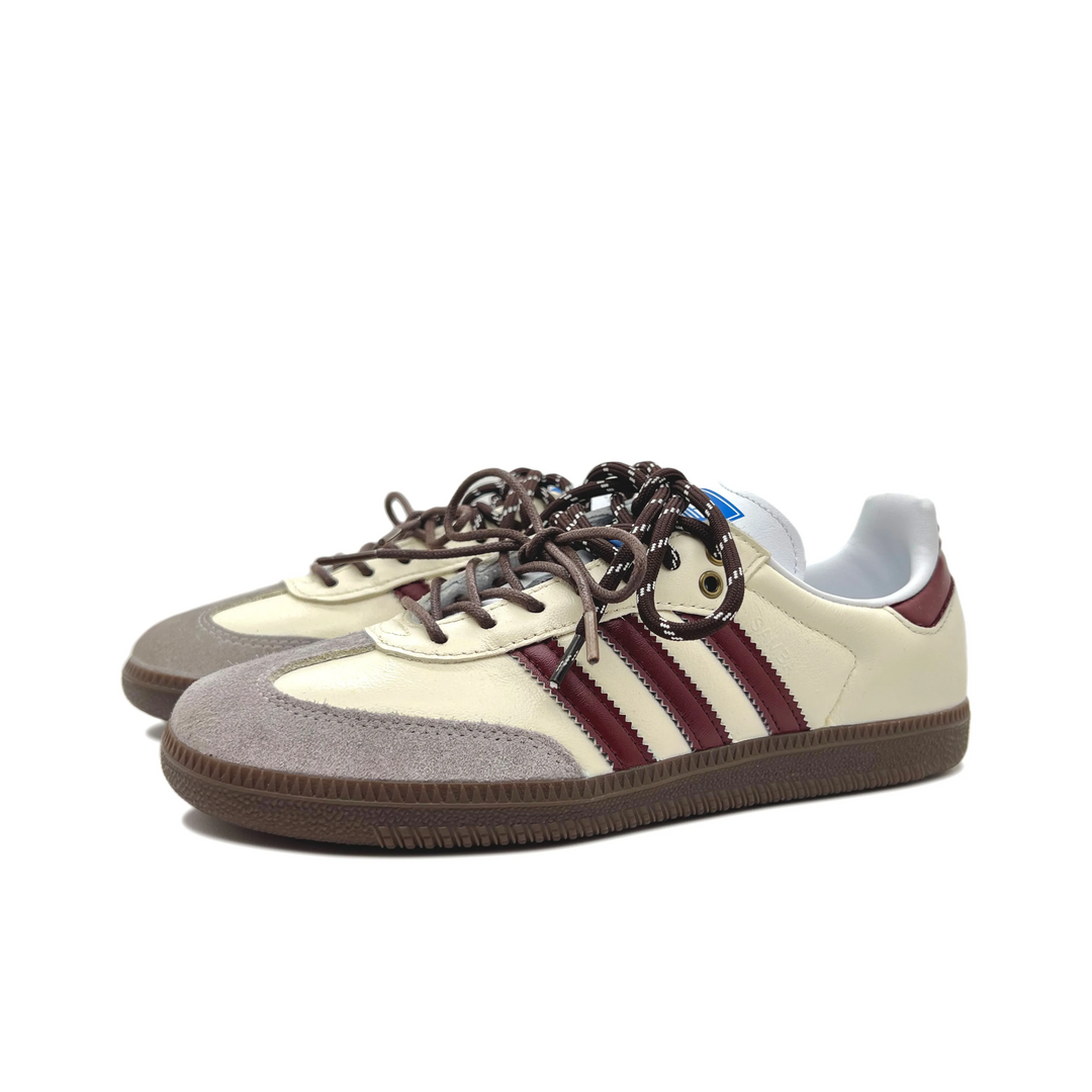 Adidas Samba - Custom GAT Shoes Beige Grey Maroon