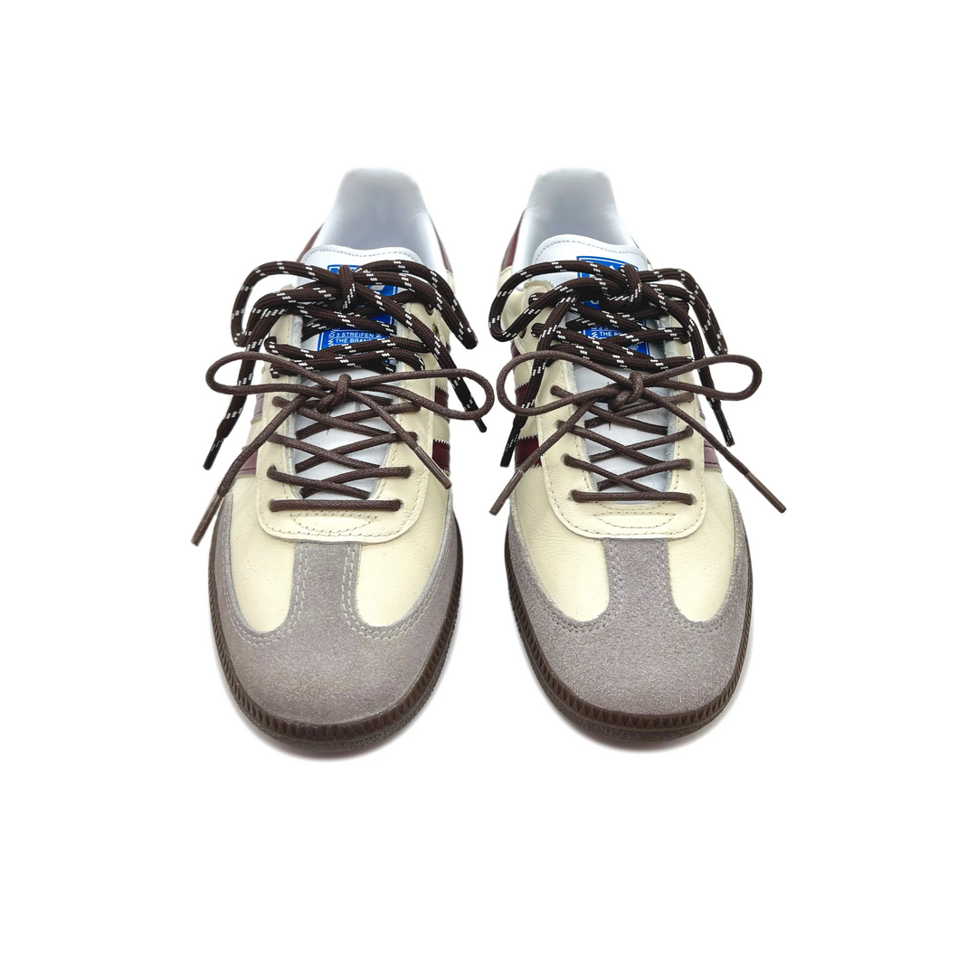 Adidas Samba - Custom GAT Shoes Beige Grey Maroon
