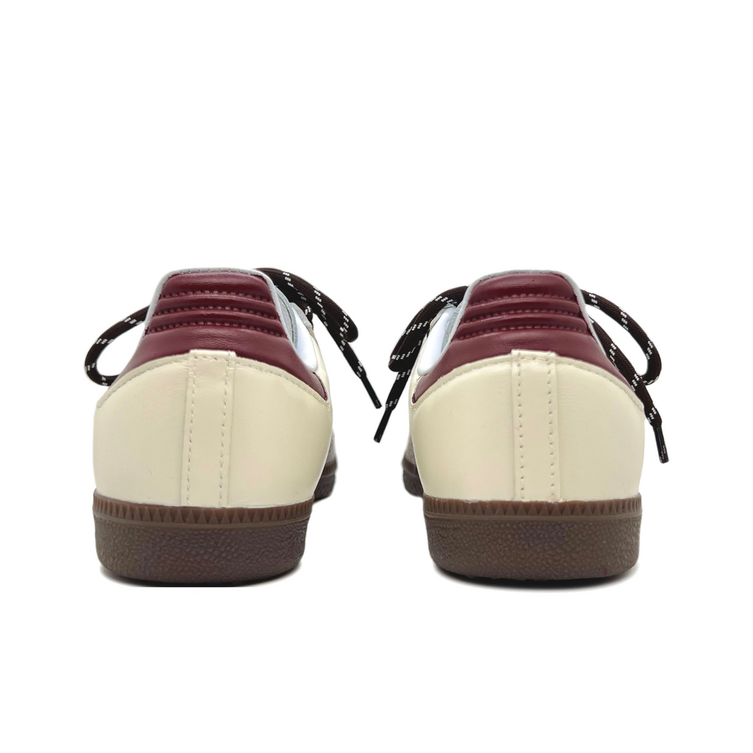 Adidas Samba - Custom GAT Shoes Beige Grey Maroon