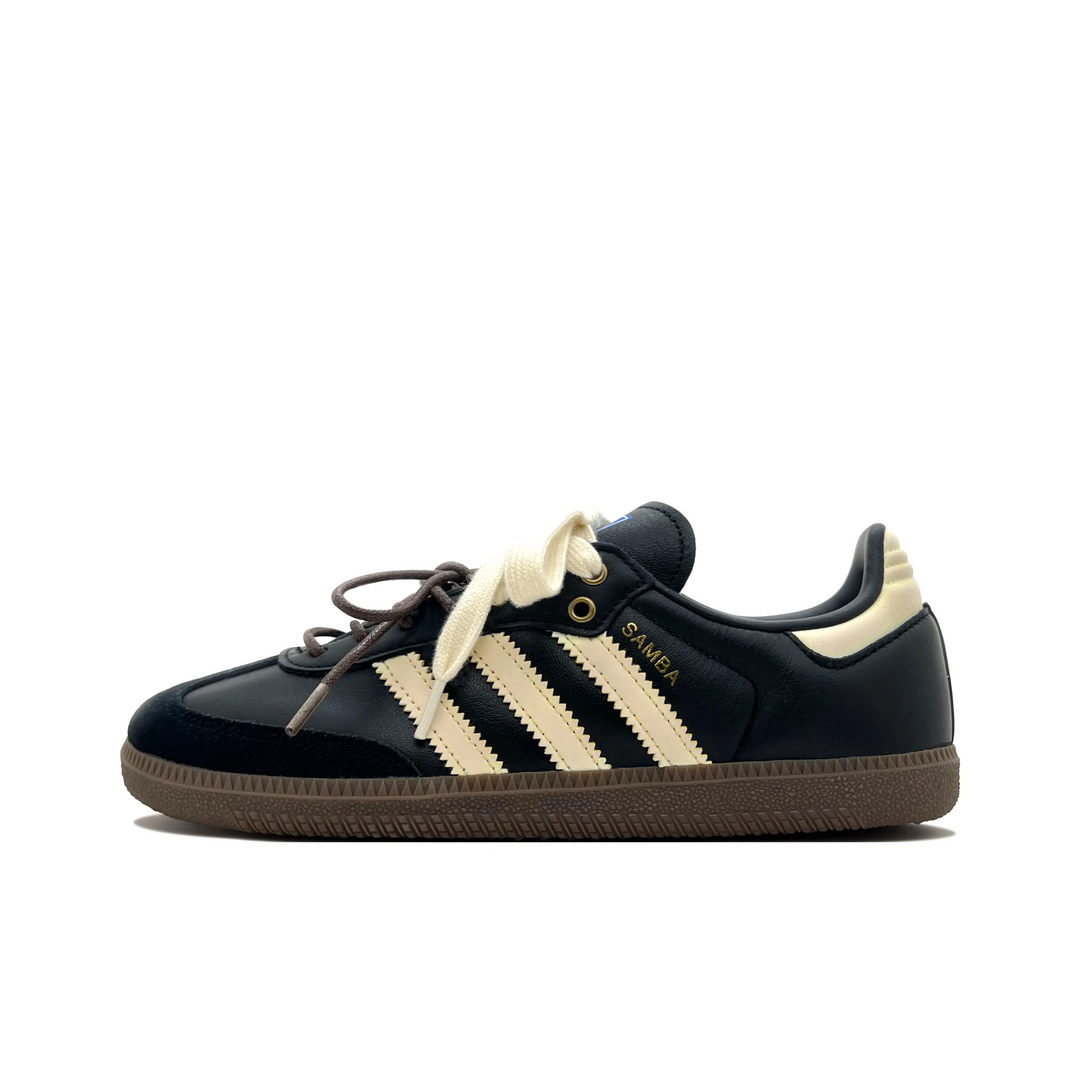 Adidas Samba - Custom GAT Shoes Black Beige Brown