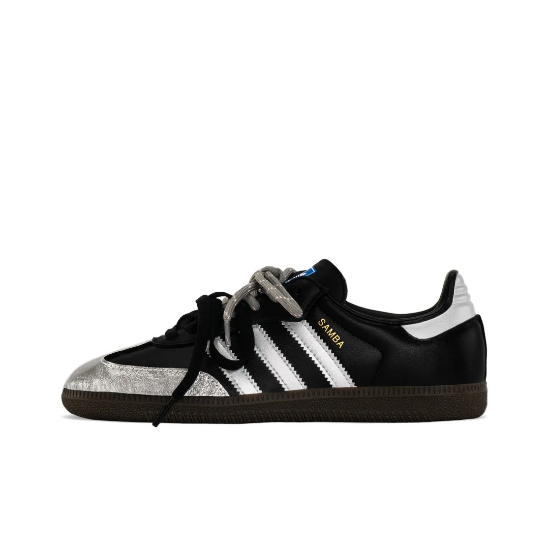 Adidas Samba - Custom GAT Shoes Black Silver
