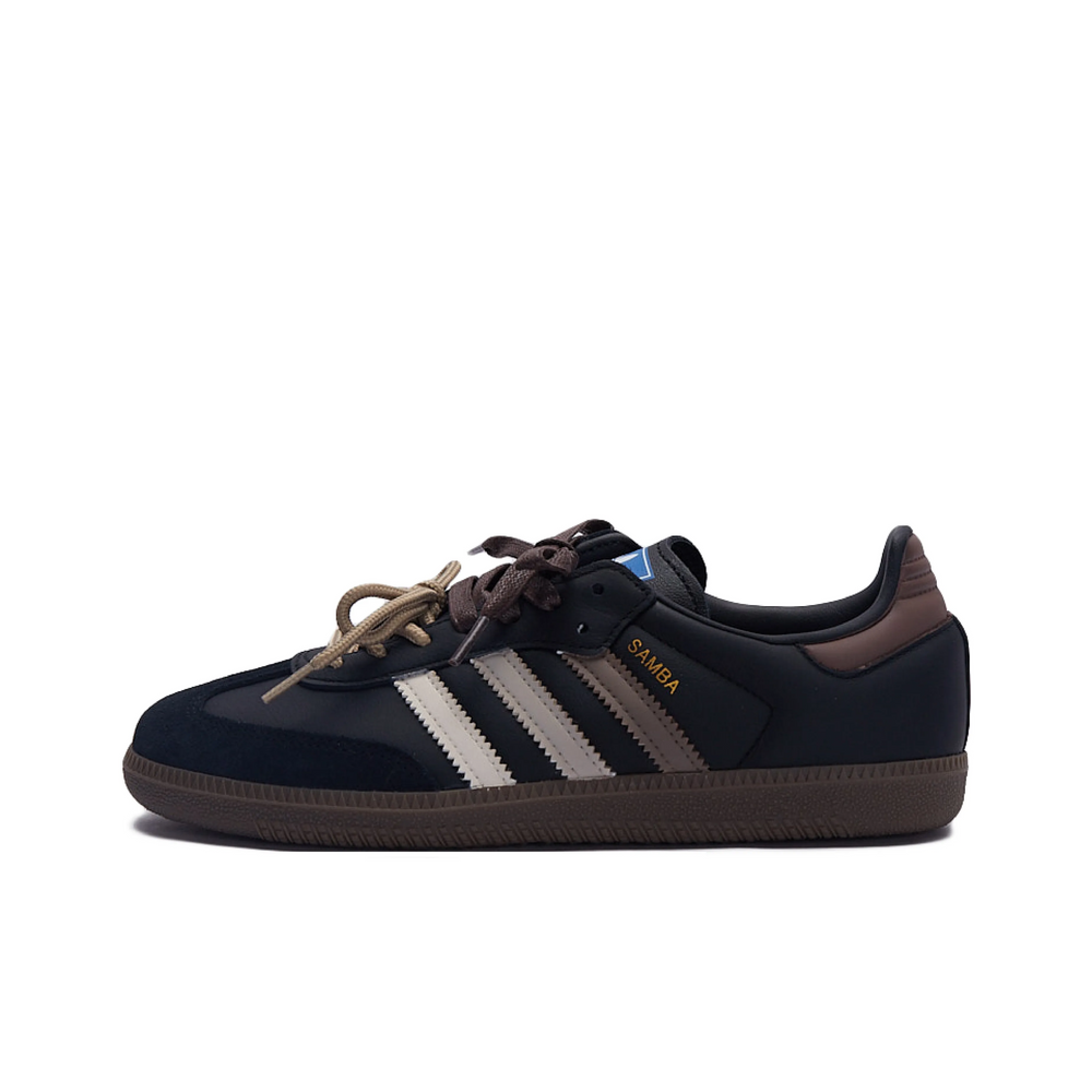 Adidas Samba - Custom GAT Shoes Black White Brown Stripes