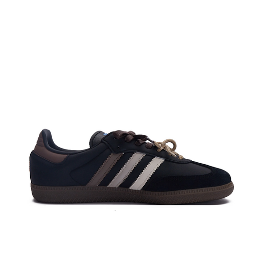 Adidas Samba - Custom GAT Shoes Black White Brown Stripes