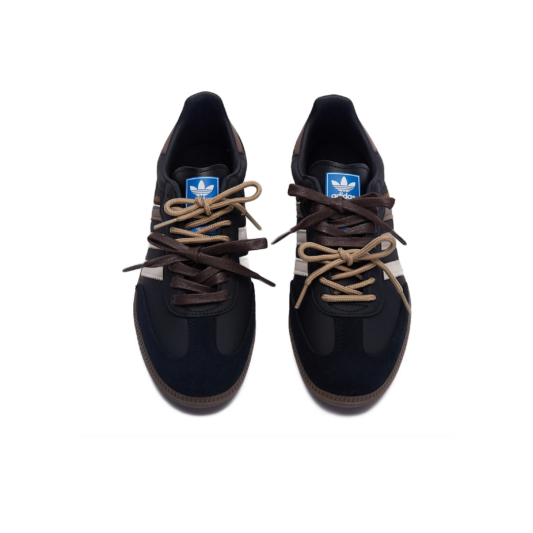 Adidas Samba - Custom GAT Shoes Black White Brown Stripes