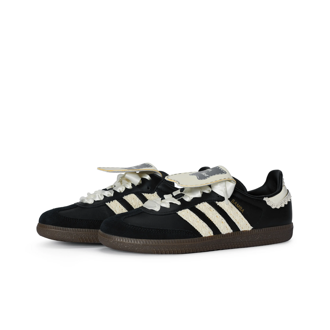 Adidas Samba - Custom GAT Shoes Black White Lace Dream Chaser